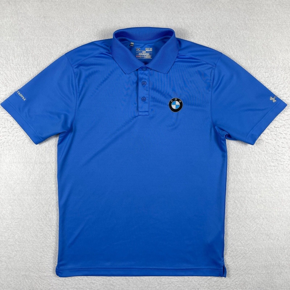 Under Armour Polo Shirt Mens Small Loose BWM Dealership Golf Automotive Work